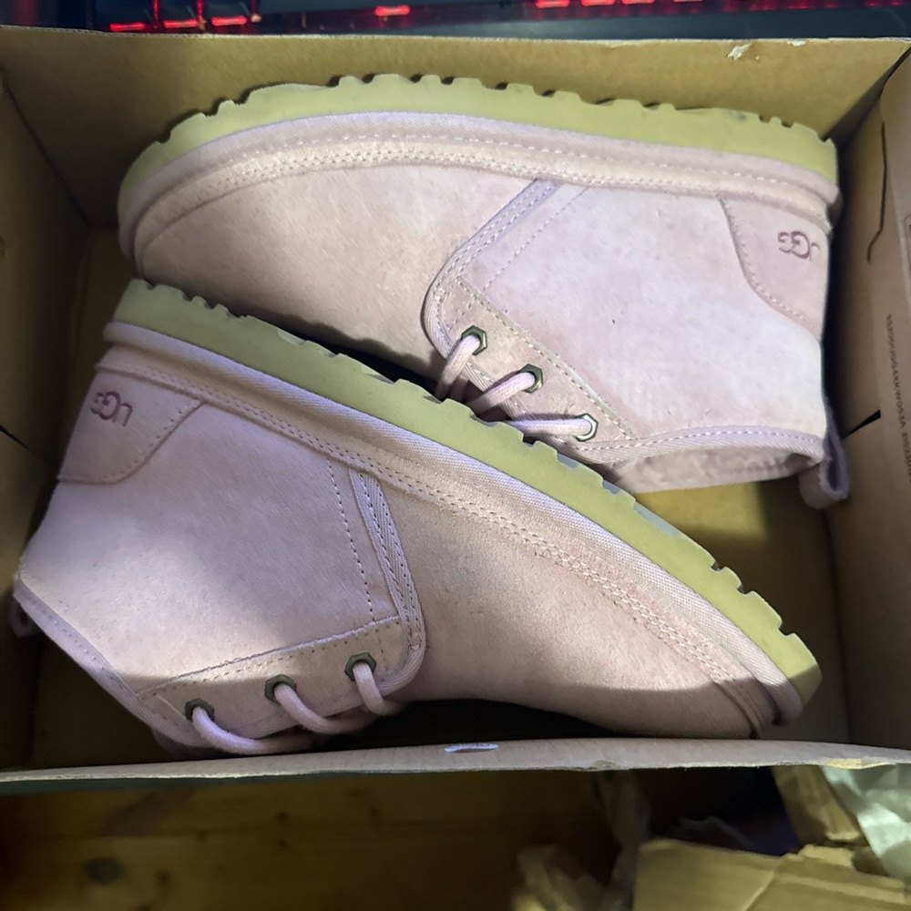 UGG Light Pink Suede Chukka Boots